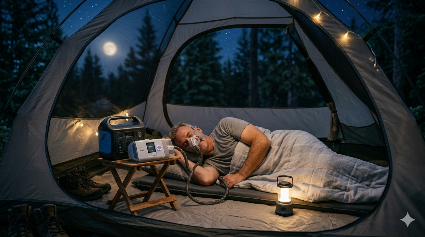 CPAP battery for camping